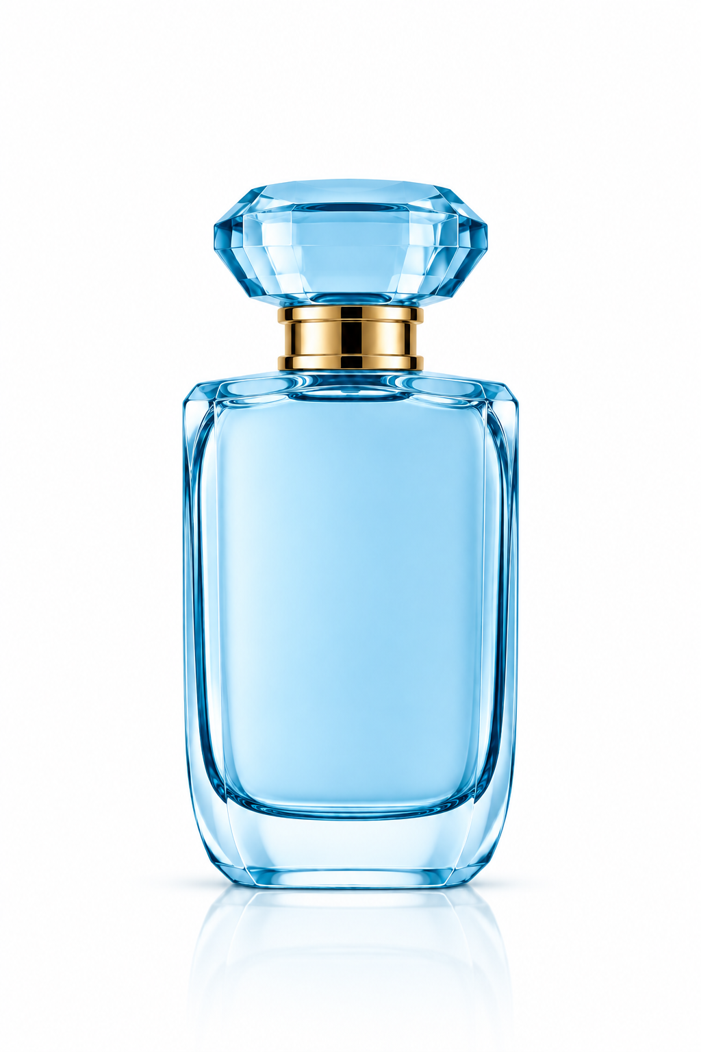 Sky Blue Perfume Bottle No Label